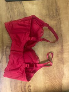 Elegant Red Lace Bra