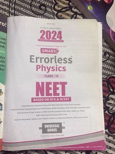 Errorless Physics Class 12 for NEET 2024