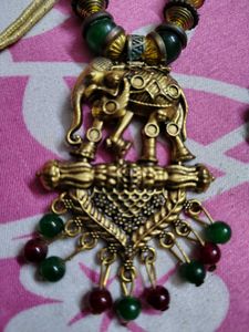 Ethnic Elephant Pendant Necklace