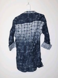 Men's Denim Look Ombre Shirt