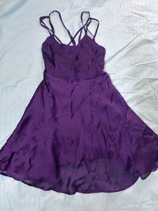 new Satin Flare Dress