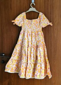 Tiered Floral Print Dress