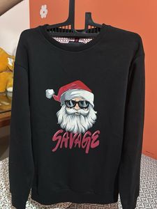 Santa Graphic Print Sweatshirt