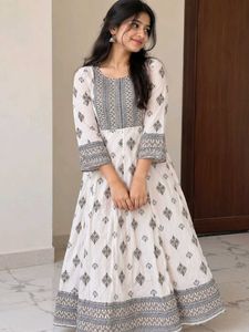 Elegant White Ethnic Gown