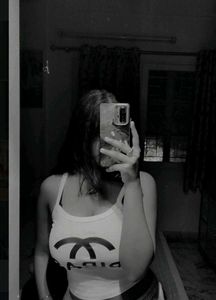 White Graphic Tank Top