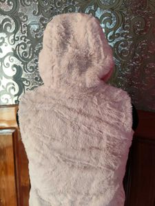 Fuzzy Hooded Fleece Vest