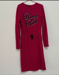 Rock n Roll Heart Print Dress