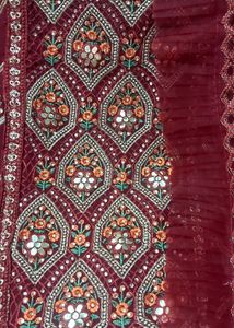 Maroon Embroidered Salwar Kameez
