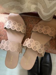 Stylish Laser-Cut Slip-On Sandals