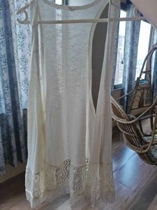 Fashionable Crochet detail Shrug