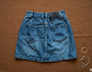 Blue Denim Mini Skirt