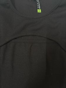 Black Long Sleeve Cut-Out Top