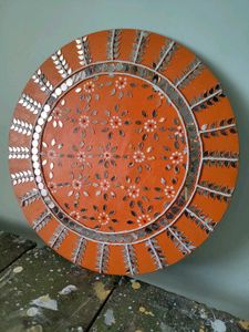 8=Handmade Mirror Lippan Art Wall Hanging 🧡