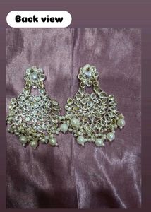 Sale❗️Exquisite Kundan &amp; Pearl Dangle Earrings