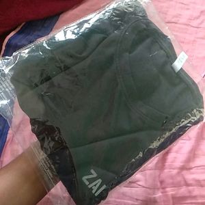 Original Zara Men Black Full Sleeve Tshirt Chest 38 Length 28