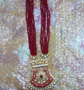 Brass  Rubi Red Neclace .for Engagement And Functions