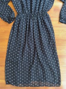 Chic Black Polka Dot Dress