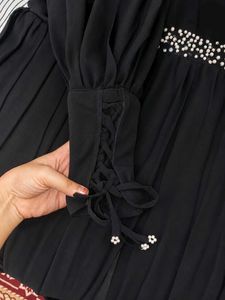 Elegant Black Embellished modest Gown