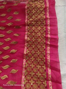 Stunning Pink Kurta with Gold Embroidery