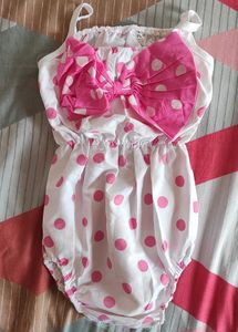 Cute Polka Dot Baby Romper