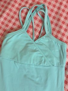 Light Blue Criss-Cross Tank Top