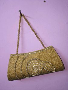 Elegant Beaded Clutch Bag