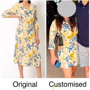 ONLY Floral Print V-neck Midi Dress