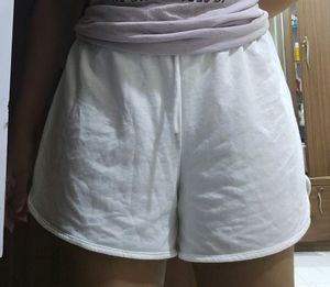 White Casual Shorts