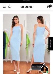 Sky Blue Dress with Matching Jacket