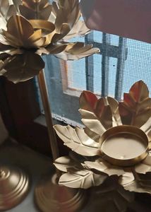 Golden Lotus Candle Holders (Set of 3)