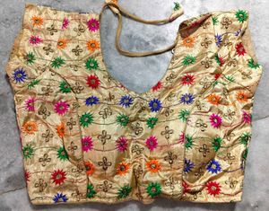 Embroidered Silk Blouse for Sarees