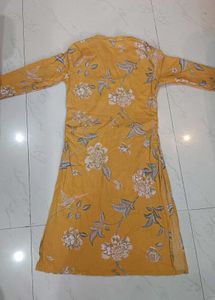 Mustard Yellow Floral Kurta Set