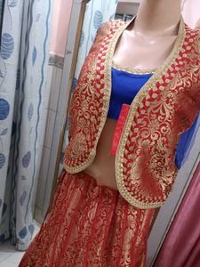 lehenga choli dupatta and jacket