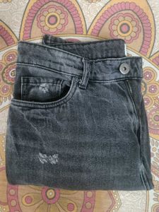 Men's Distressed Grey Jeans
