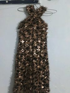 Sparkly Animal Print Mini Dress