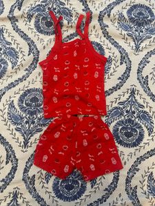 Cute Red Baby Girl's Outfit