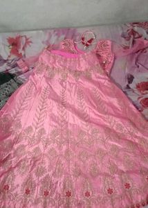 Beautiful Pink Embroidered Lehenga Choli Set