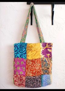 Boho Patchwork Tote Bag
