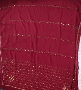 Elegant Maroon Saree with blouse