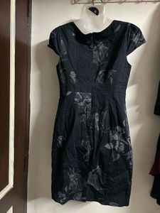 Elegant Floral Print Knee-Length Dress