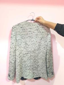Textured Grey Blazer Jacket