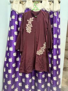 Maroon Coord set with Floral Embellishments
