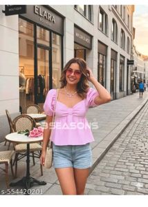 pink beautiful top for women Size-S