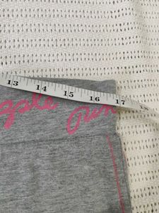 Gray Ruched Capri Pants