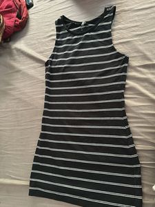 Striped Sleeveless Mini Dress