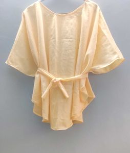 Elegant Yellow Chiffon Blouse