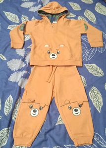 Branded Orange Sweatsuit For Babies