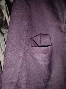 Men's Burgundy Blazer ,one button is  missing