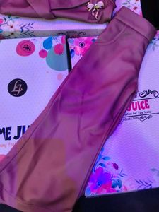 inner is not available Girls Rust Pink Party Wear