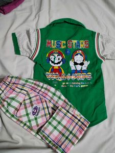 Kids Mario Themed Shirt and Pants Set